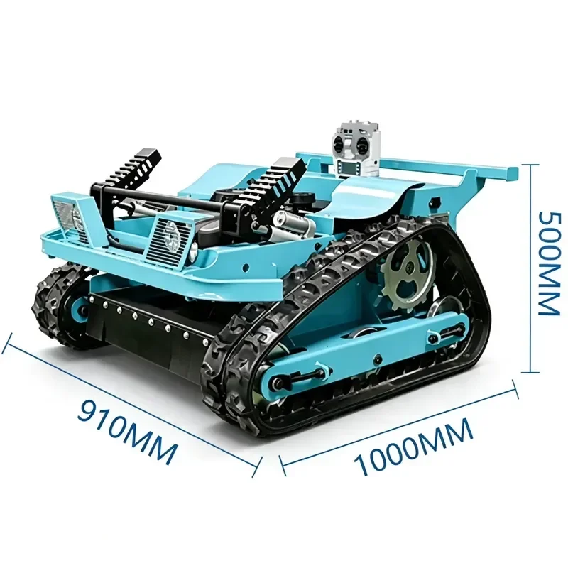 Lawn Machinery Industrial Diesel Remote Tracked Slope Mower 80cm Cut Width Robotic Grass Cutter for Farm Orchard Embankment