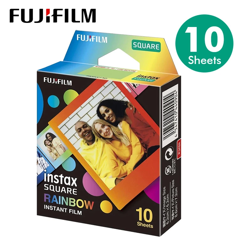 10-50 Sheets Fujifilm Instax Square Rainbow For Fujifilm instax Square / SP-3 For SQ10 SQ6 SQ20 Instant Film Camera Share Camera