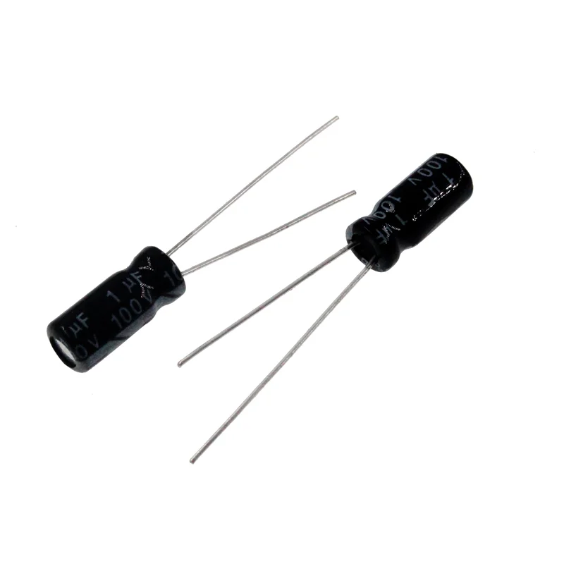

50pcs/lot 1uf 100v 1mfd 100wv Aluminum Electrolytic Capacitor 5*11mm Radial 1mf100v 1uf100v 100v1mf 100v1uf