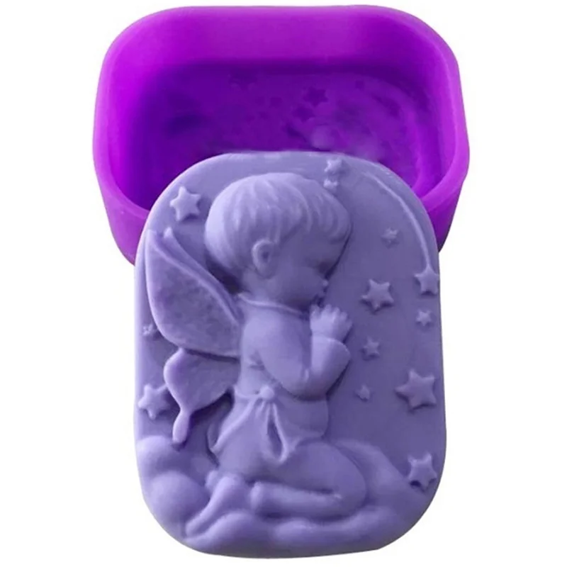 Silicone Cake Ice Modeling Tool Pastry Arts Decorative Soap Molds for Soap Making Angel Boy Soap Handmade Soap Mold