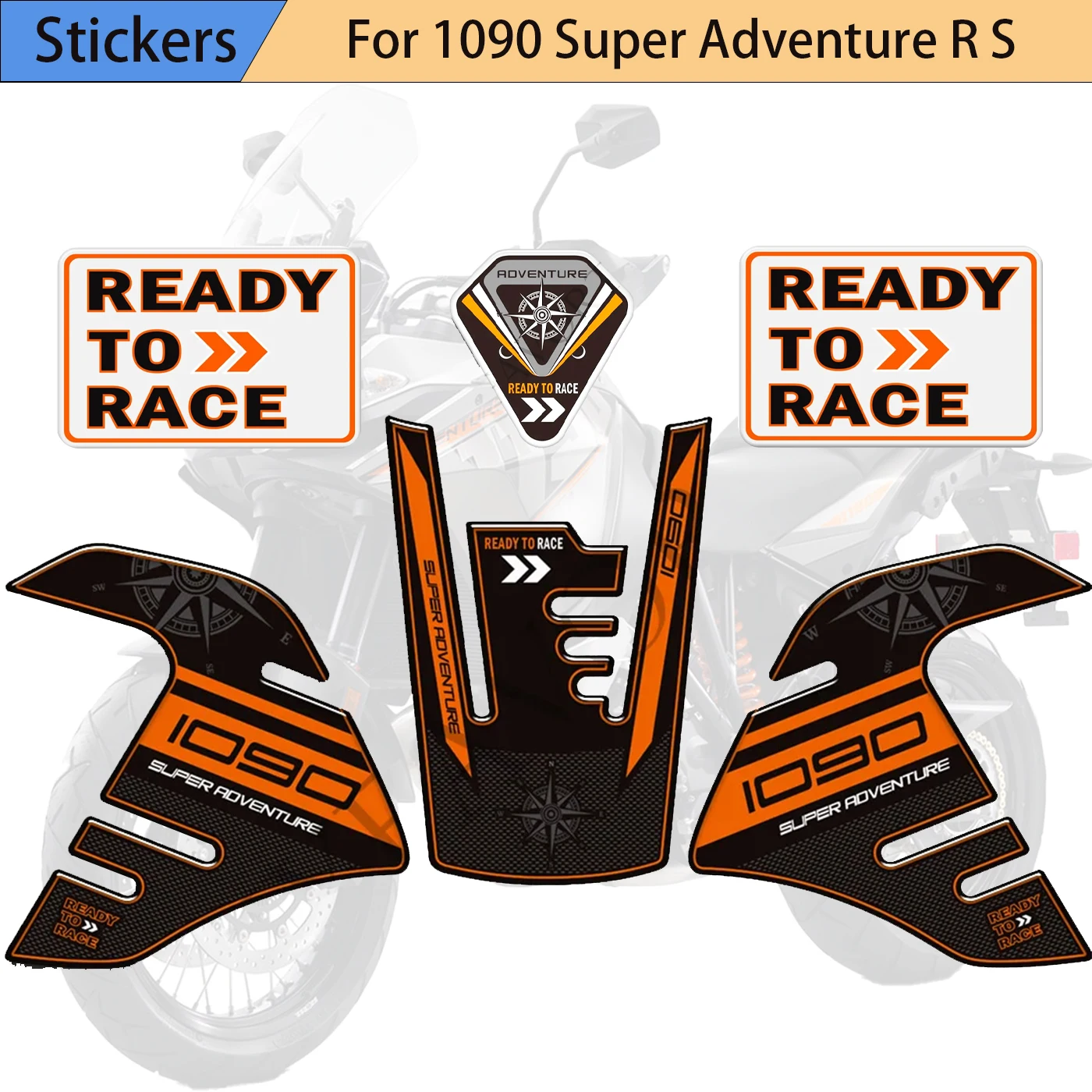 

Tank Pad Side Grips For 1090 Super Adventure R S ADV Motorcycle Gas Fuel Oil Kit Knee Protection 3D Stickers