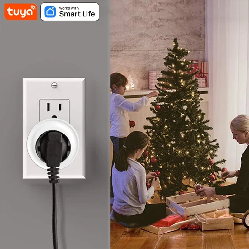 WiFi Smart Plug US Standards 10A Standards Smart Socket Timeing Voice Control Intelligent Life Works with Tuya Alexa Google Home