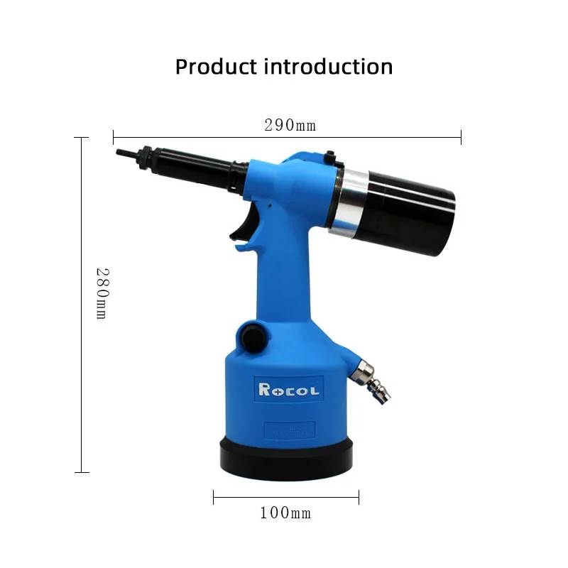 Imagem -04 - Rebitador Pneumático Hidráulico Industrial Ferramenta Automática Rivet Nut Gun Kit de Rebitagem Rebitagem Métrica m3 m4 m5 m6 m8 M10 M12