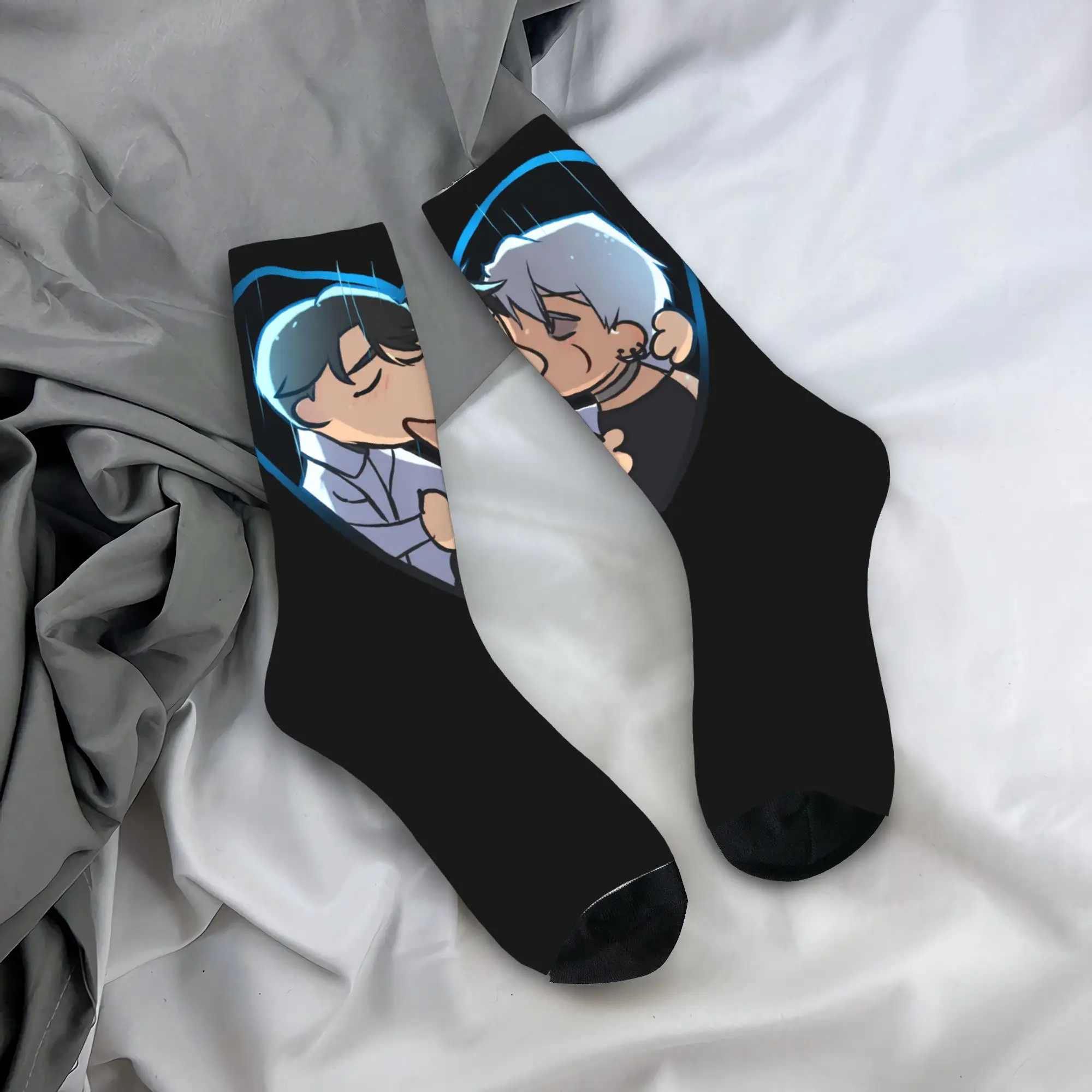 IvanTill Alien Stages Chibi Socks Men's Women's Polyester Funny Socks Hip Hop Spring Summer Autumn Winter Middle Tube Socks Gift