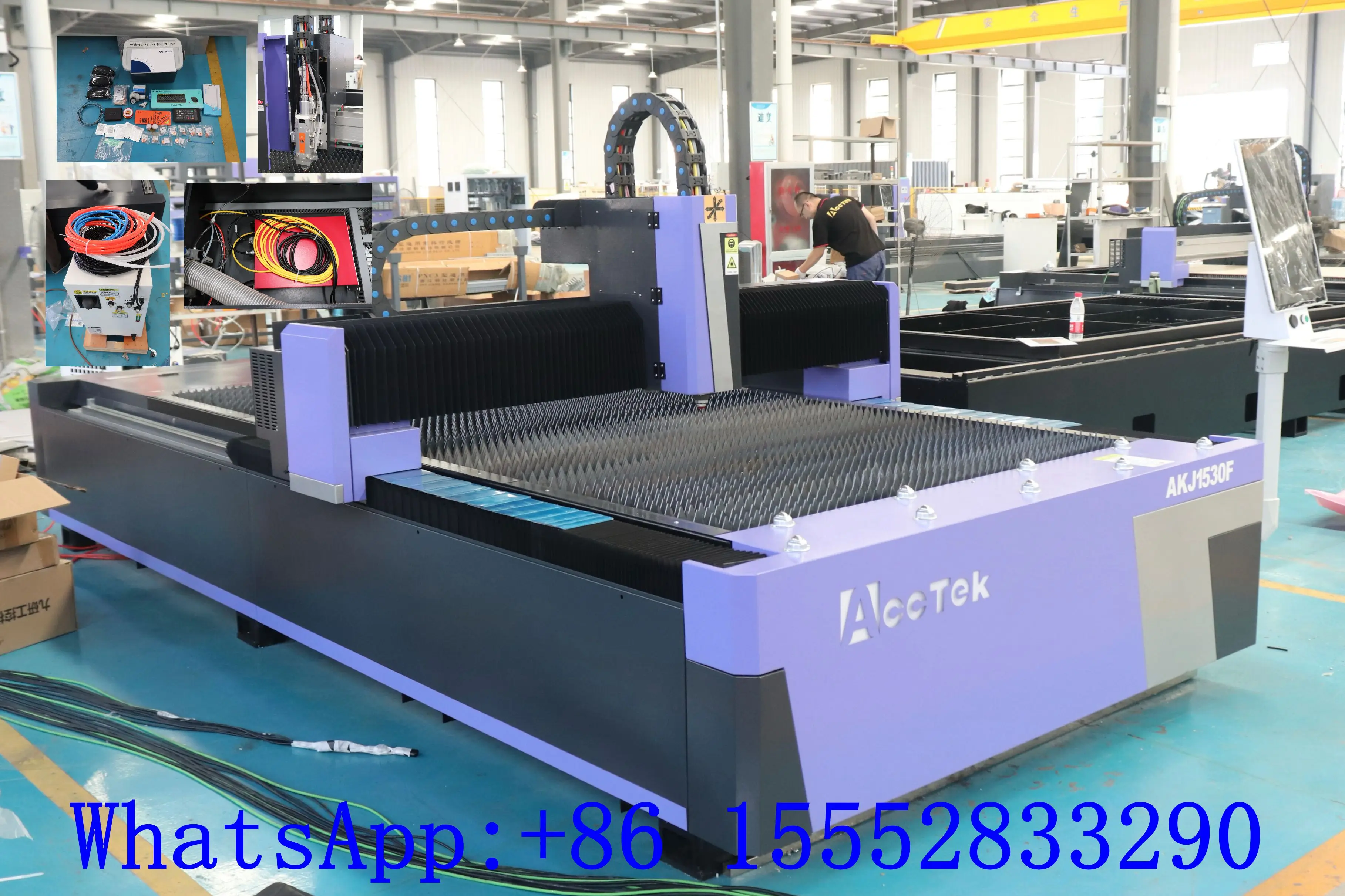 2000W 3000W 4000W To make money style Fiber laser cutting machine with cover and exchange table