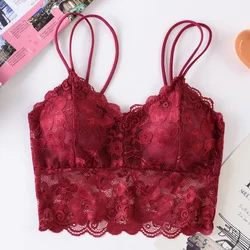 2024Elastic Joint Bralette Sexy Lingerie Bra Top Clothes Making Wirefree Intimate Female Free Size Bra Red Black White