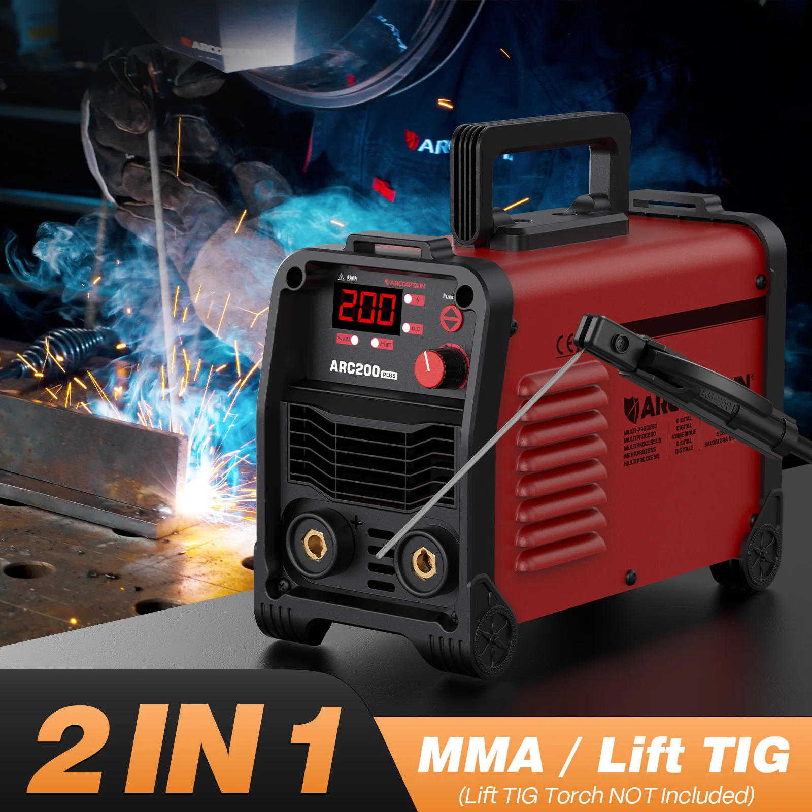 Bild 7: ARCCAPTAIN Schweißgerät 2-in-1 ARC MMA LIFT TIG MINI IGBT Inverter Tragbares Schweißgerät für Heimwerker 230V 200A