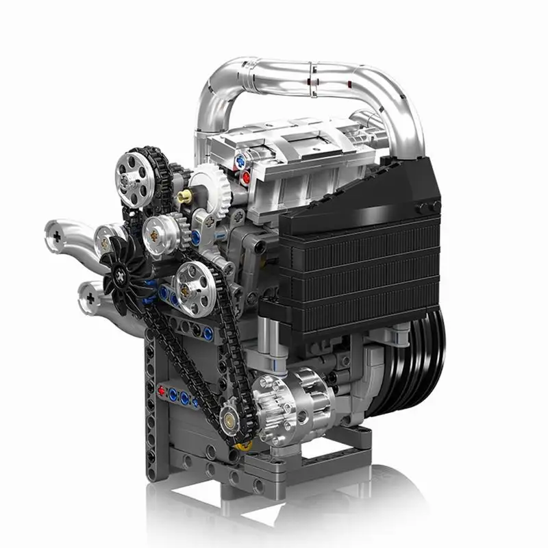 Molde King 10215 Koenig Hypercar Engine 739pcs Conjunto de blocos de construção premium - Kit de modelo de montagem mecânica DIY para adultos