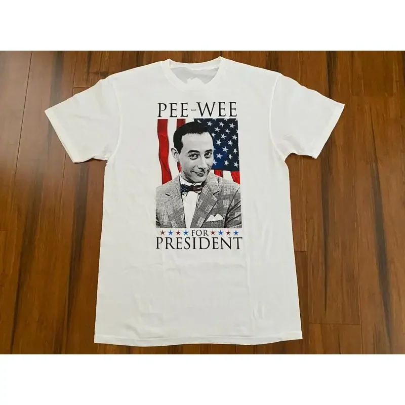 Pee Wee Herman FOR president WHITE T shirt All sizes XB526