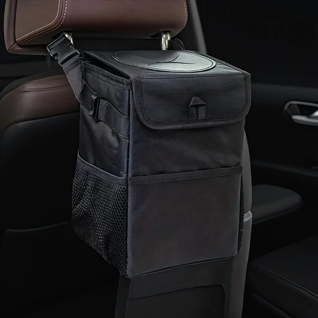 

Автомобильный мусорный бак с крышкой - 100% герметичные карманы для хранения, водонепроницаемый органайзер