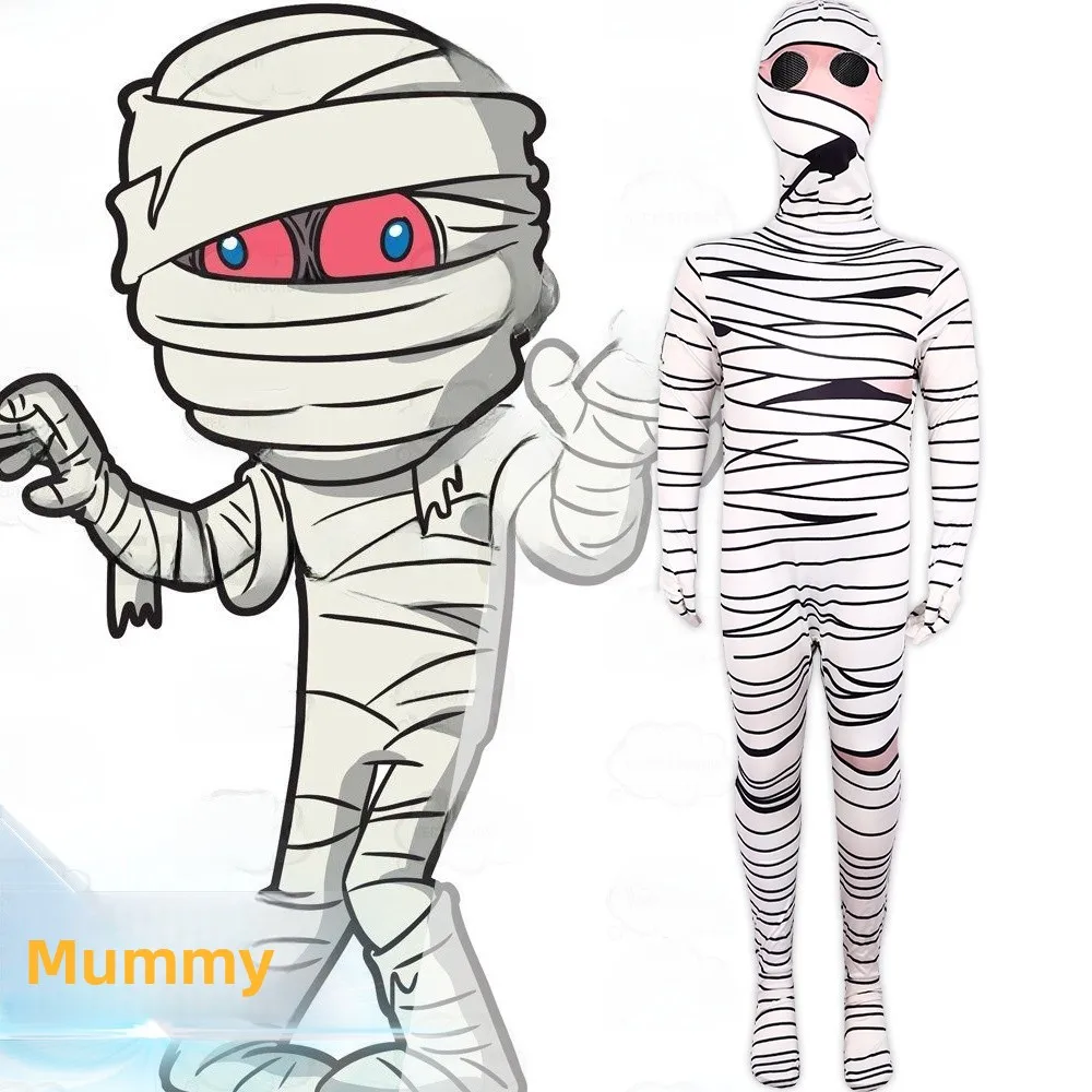 loween Mummy Cosplay Costume Stage Performance Terroristic Role-plang Women's Traditional Clothing Polyester Fiber