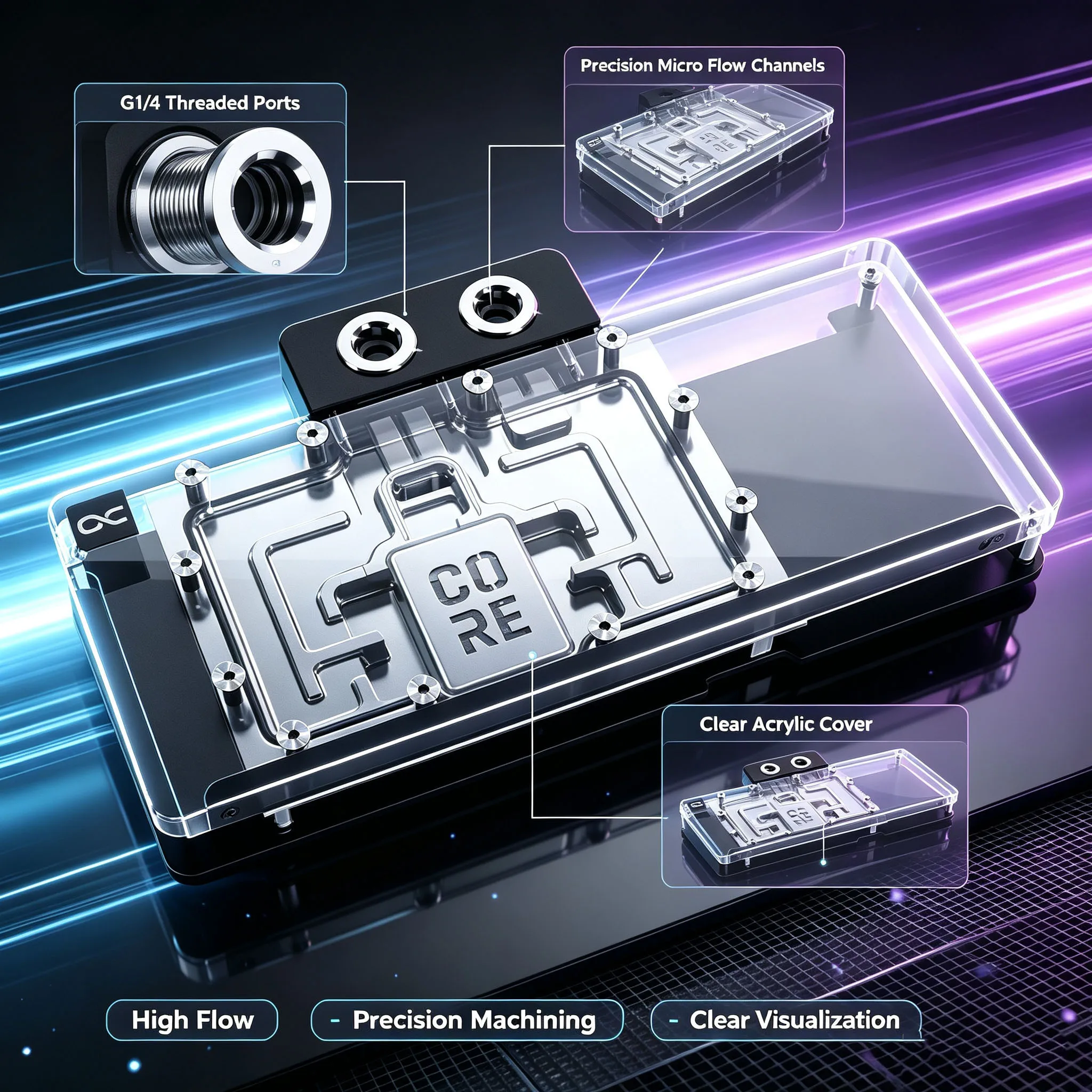 Alphacool XFX Mercury AMD Radeon RX 9070XT OC Gaming Magnetic Air Water Block Cooler with Backplate Graphics Card Cooli
