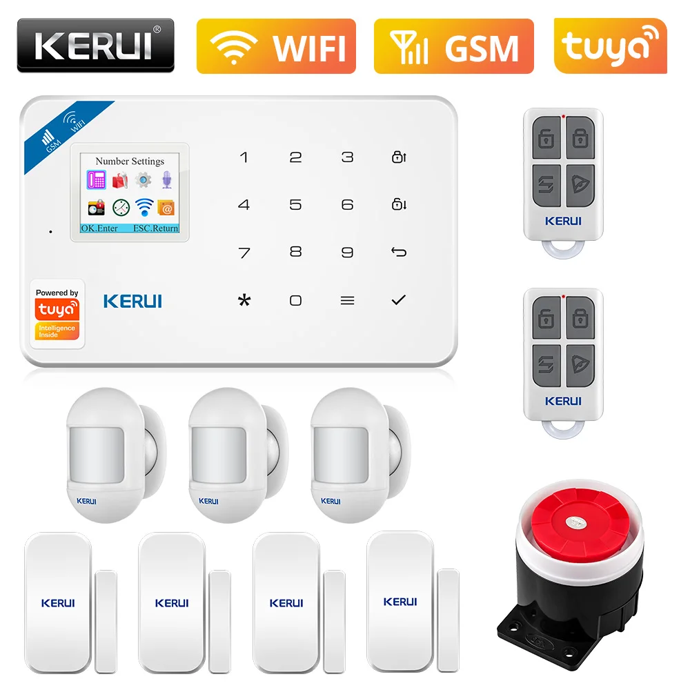 kerui-w181-wireless-wifi-gsm-alarm-system-security-burglar-for-house-tuya-app-control-android-ios-door-sensor-infrared-detector