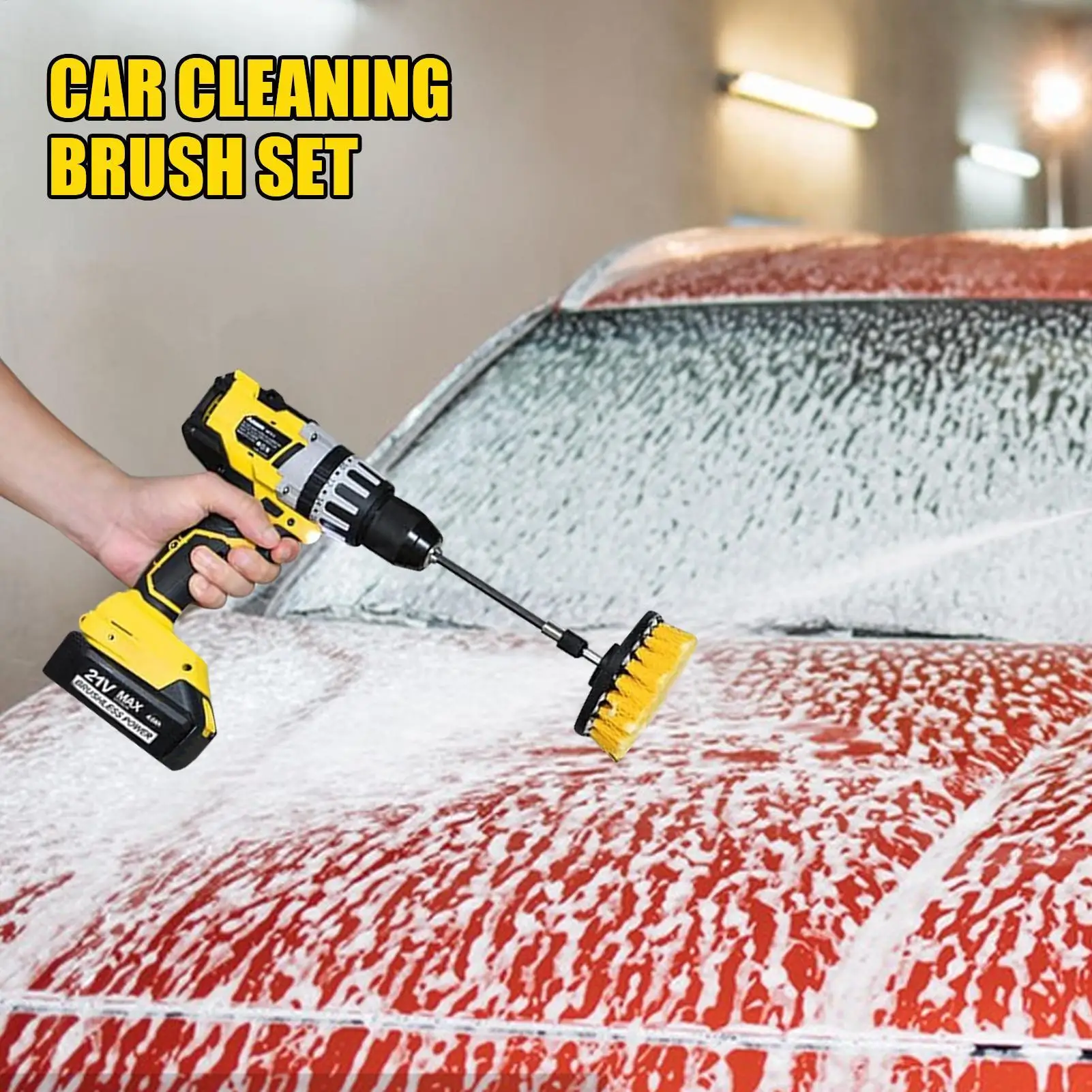 Car Brush Kit 30 Pieces Auto Maintenance Care Scrub Pads Exterior Car Wash Brush Kit For Truck Vehicle SUV Sedan Automotive