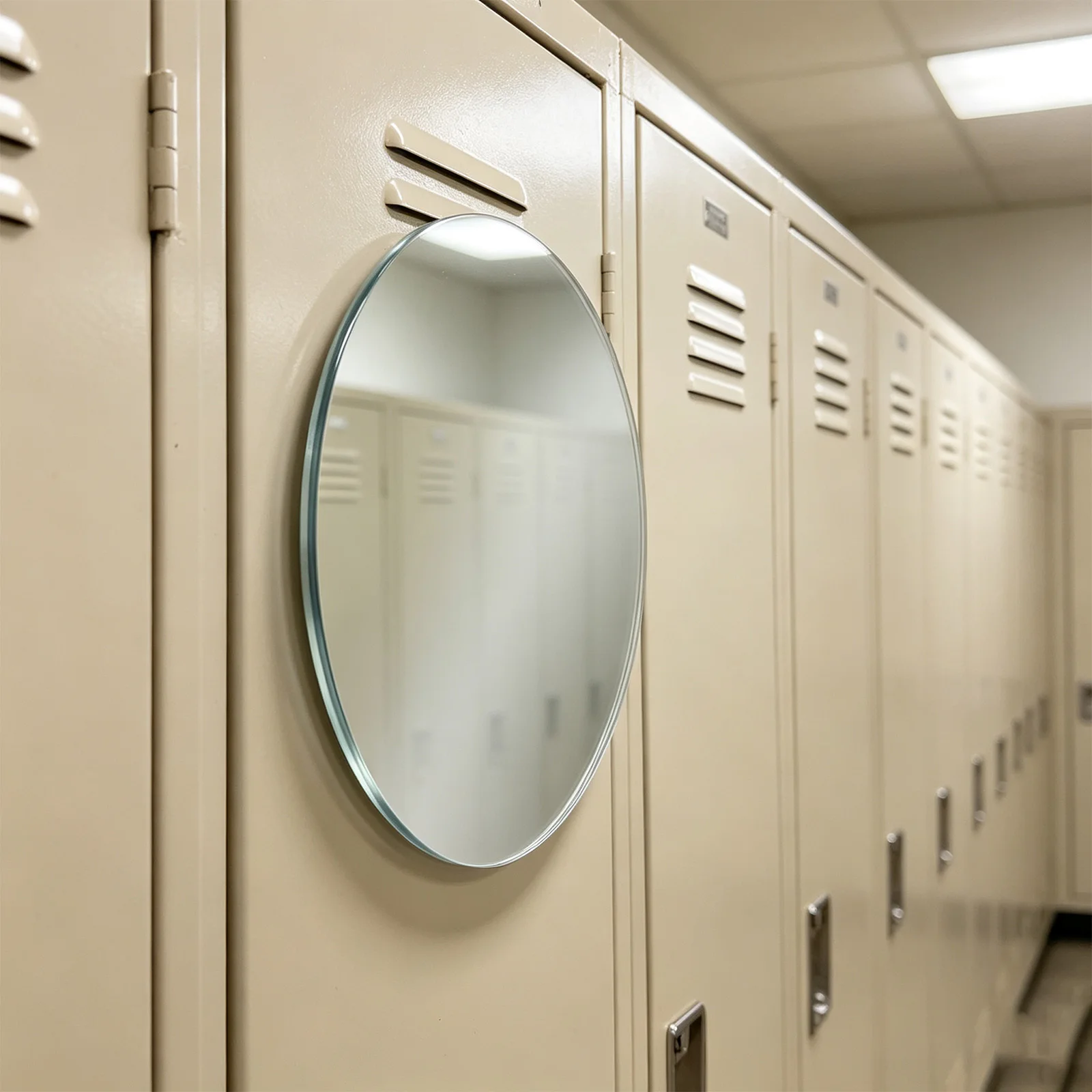 College 5.9inch Round Mirror School Locker Mirror Distortion-Free for frameless Design Protective Coating Smooth Edges