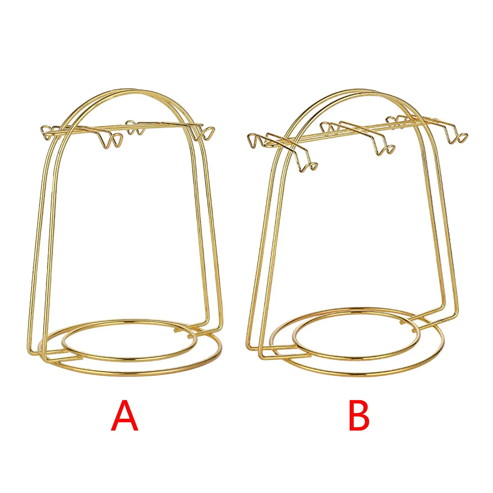 Metal Tea Cup and Saucer Display Rack for Coffee Cup Countertop Storage