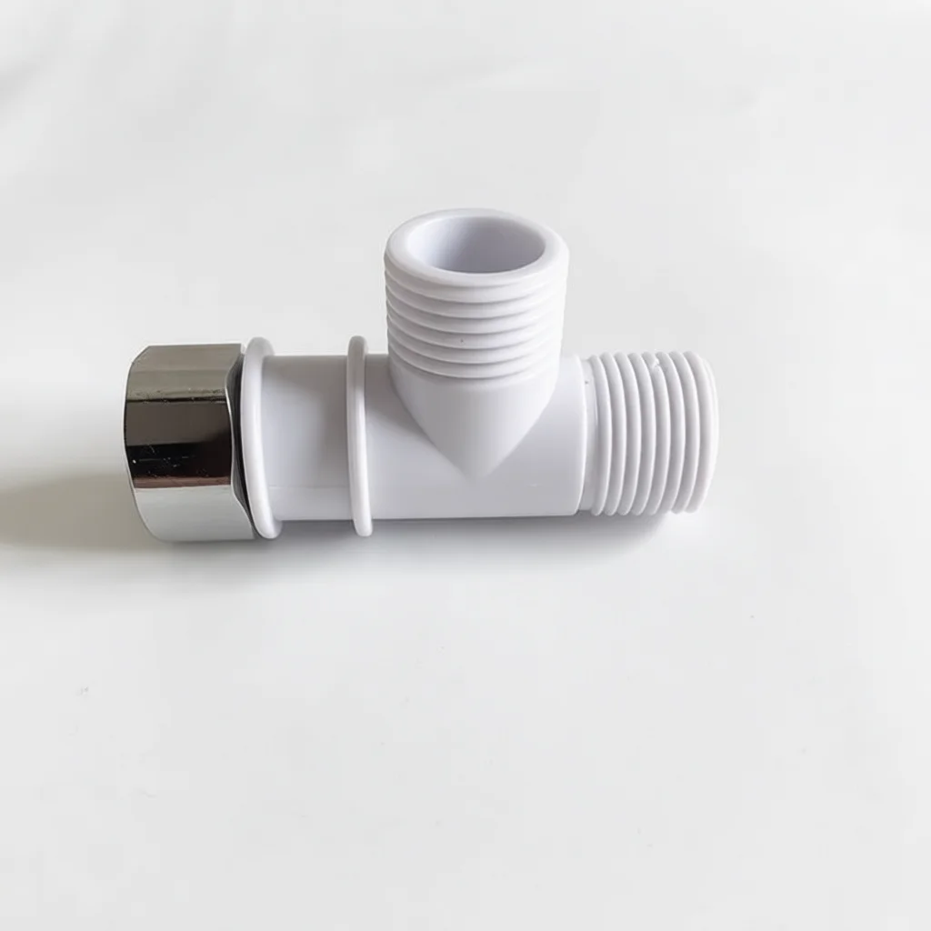 Bathroom Toilet Bidet Faucet Three Way T Adapter Holder Sprayer Diverter Valve ABS Pipe Connector Two Way Splitter