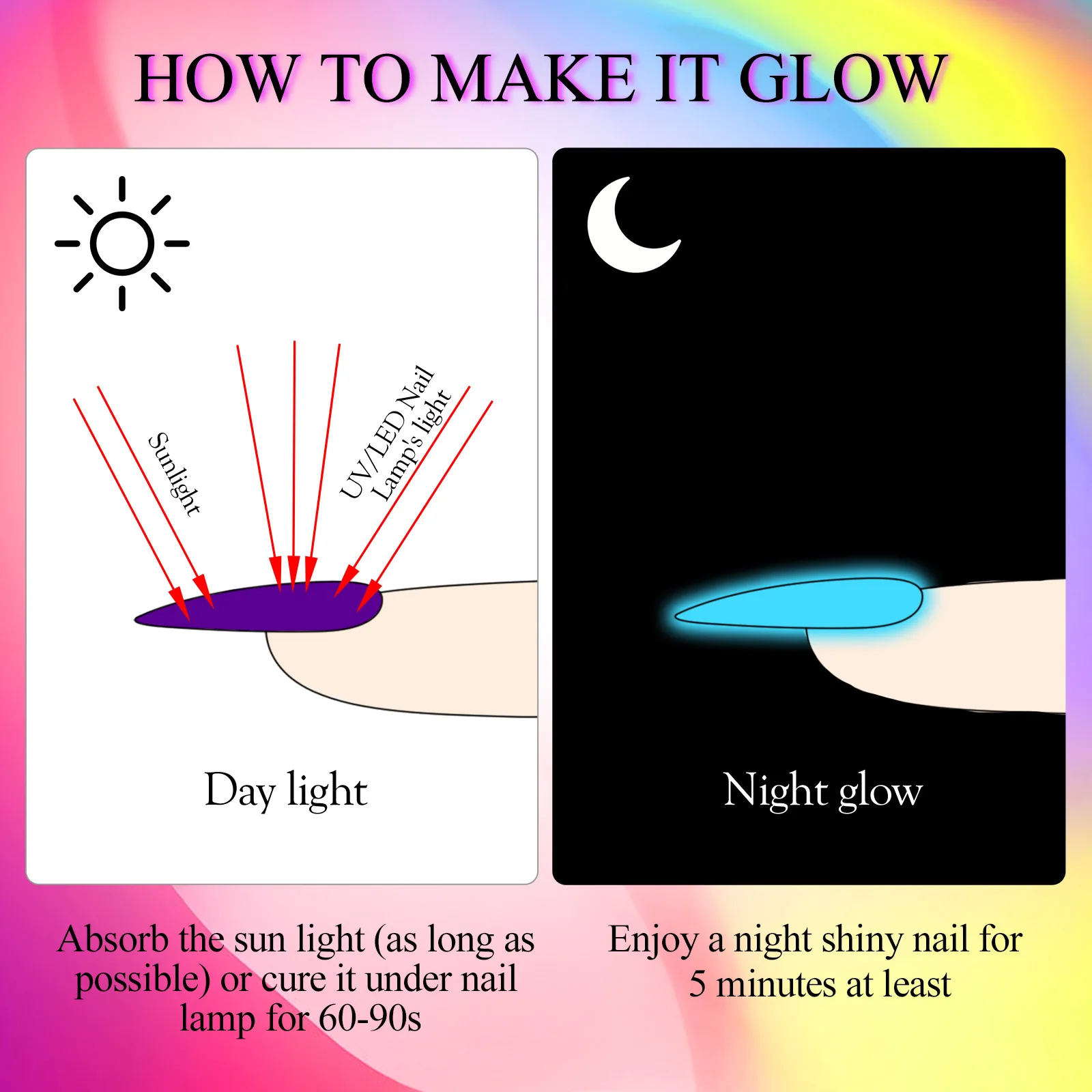 Lśniący, odblaskowy, brokatowy lakier do paznokci w żelu, fluorescencyjny, neonowy kolor, półtrwały, zmywalny, żelowy lakier UV, manicure, akcesoria do paznokci.