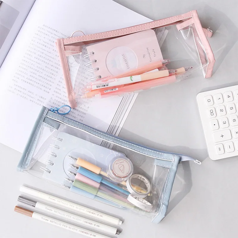 Stationery Stylish Pouch Cosmetic Bag Simple Pencil Case For School Artists Girls