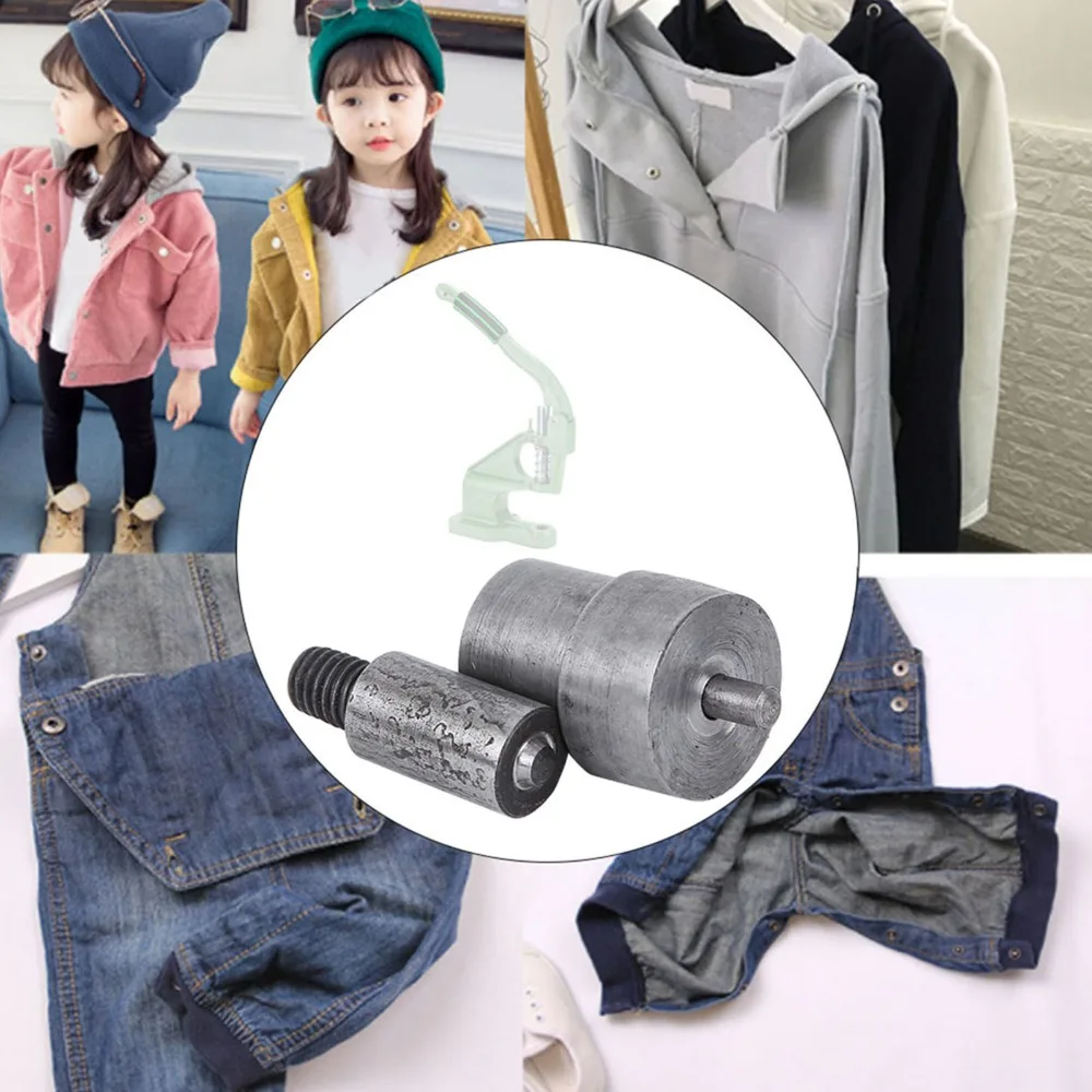 2pcs Heavy Duty Metal Eyelet Puncher Tool DIY Grommet Die Air Pressure Buckle Grommet Die Mold Manual Installation Tool