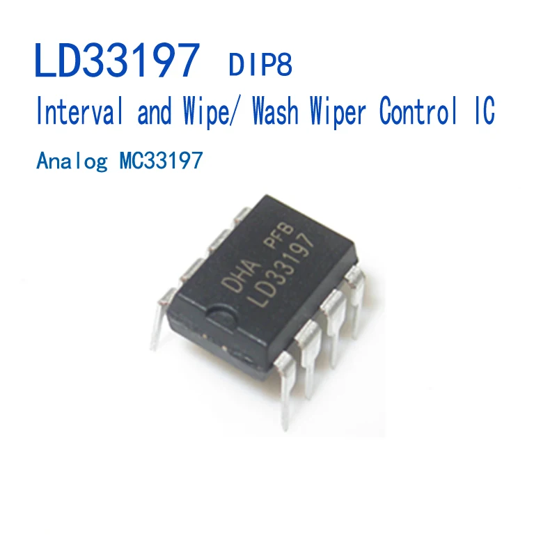 LD33197 MC33197 Automotive Car Interval and Wipe/ Wash Wiper Relay Control ASIC DIP8