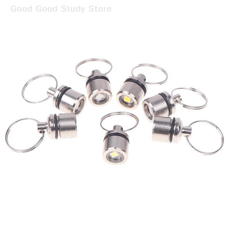 2Pcs Mini LED Light Key Chain Luminated Keyring Pendant Colorful Mini Electronic Light Keyring Flashlight Lamp Keychain