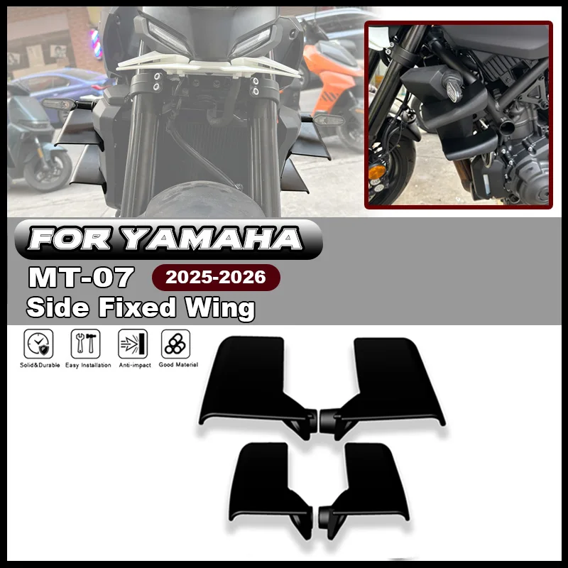 

For YAMAHA MT-07 MT07 2025 2026 Motorcycle Accessories Fairing Side Winglet Aerodynamic Wing Deflector Spoiler