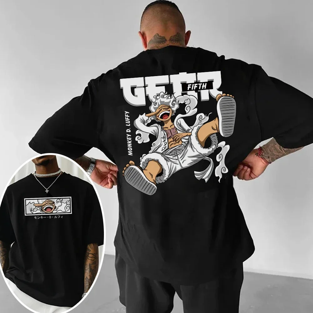 One Piece Japanisches Anime Herren T-Shirt Roronoa Zoro Junge Kinder Baumwolle Y2K Harajuku Trend Kurzarm Kinder T-Shirt Kleidung