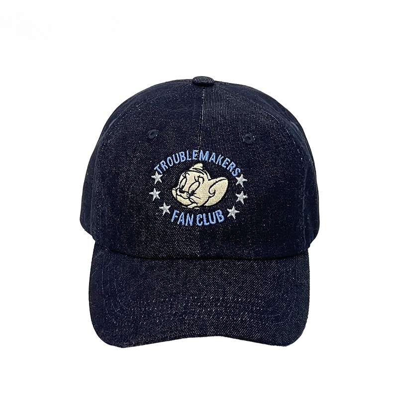 Cartoon Tom New and Jerry Summer American Cowboy Baseball Cap Peaked Cap with Round Crown Embroidered Gifts view 3