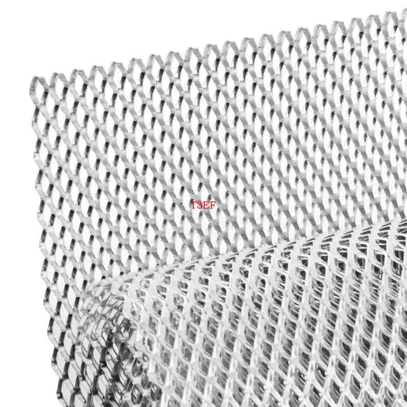 

T3EF Universal Car Race Grill Net Vent Tuning Aluminium Mesh Grille for Bumpers Waterproof & Corrosion Resistant Durable
