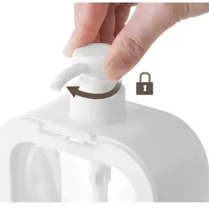 White soap plastic liquid dispenser, hand pump, shampoo bottle, rechargeable, lotion, 1pc 12 MAIN SALES SEAL DISPENSER - №5