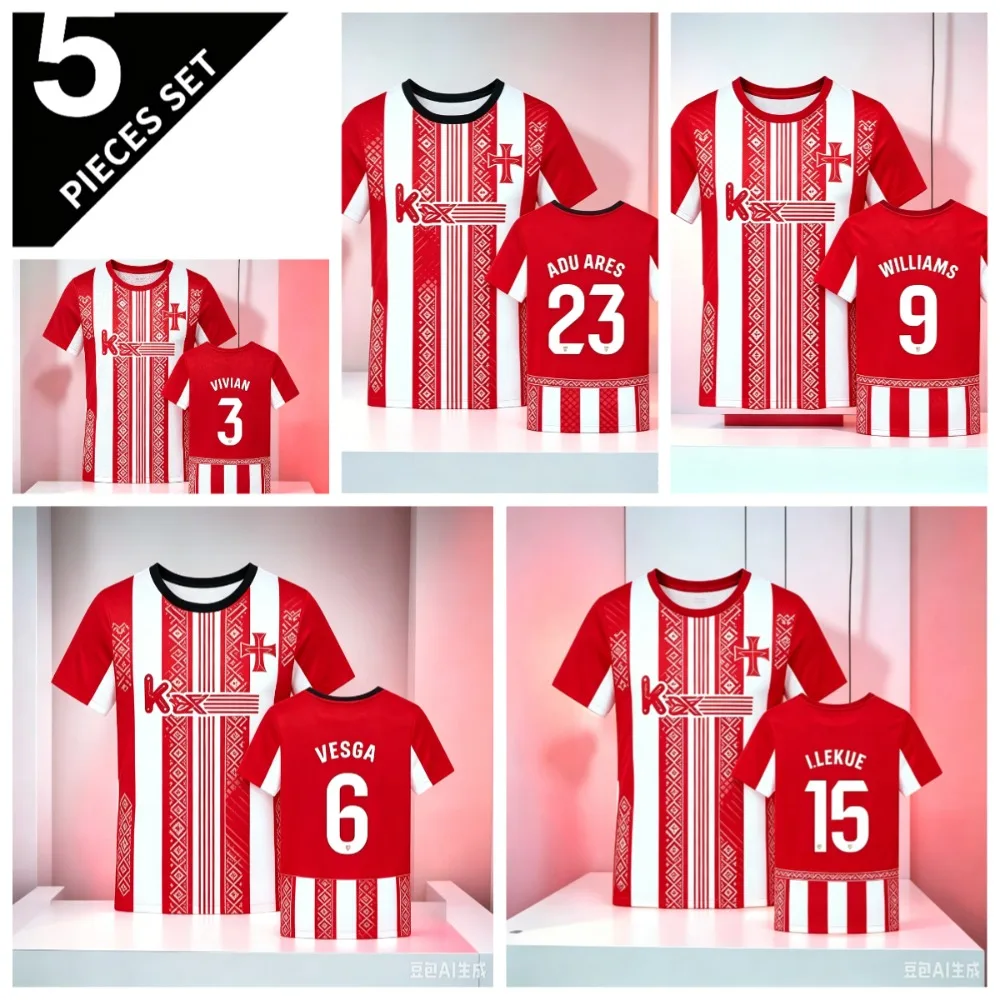 Basque Ethnic Pattern Red White Striped Number & Player Print T-shirt Summer Breahable Casual Outdoor Sports Short Sleeve Unisex