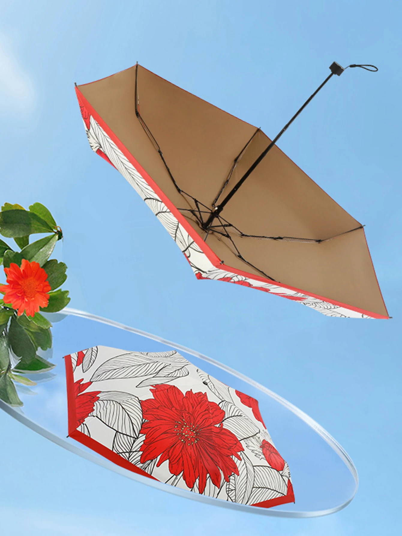 Sun Umbrella for Women, Sunscreen and UV Sunshade Umbrella, Fresh and Fresh, 50% Off, Sun and Rain Dual Use Folding Umbrella