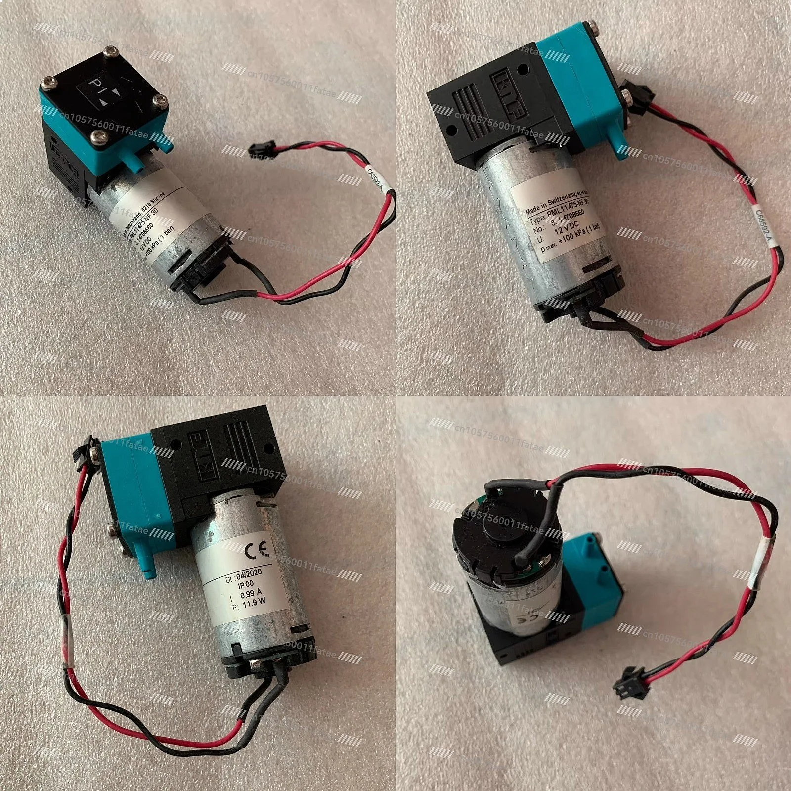 DC Diaphragm Pump 12V 11475-NF30, Hemocytometer Waste Water Pump for Lab Analysis, Quiet Self-Priming Liquid Transfer