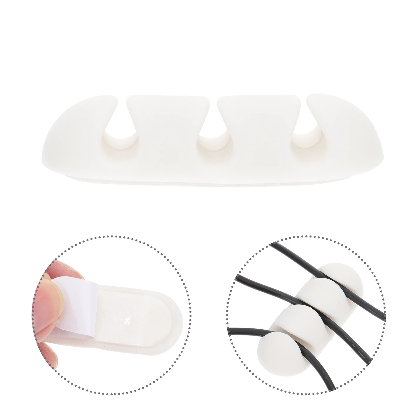 

10Pcs Desktop Cable Holder 3-Slot Strong Tpr Cord Organizer Wire Clips Management Cable Holder Tpr Cord Clips Wire Organizer