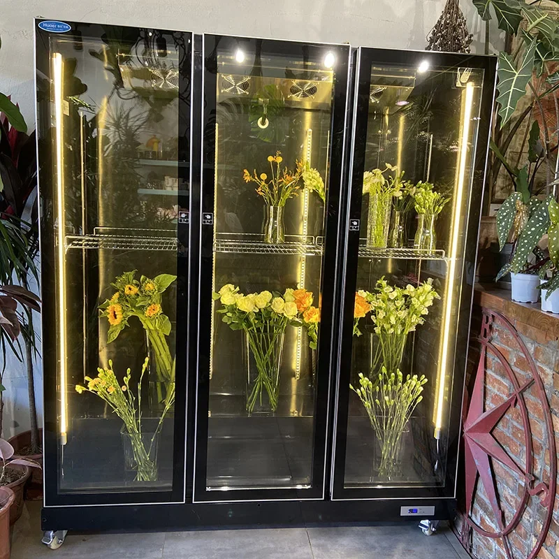 Fresh Flowers Fridge Display Bouquet Congelateur Commercial Refrigerator