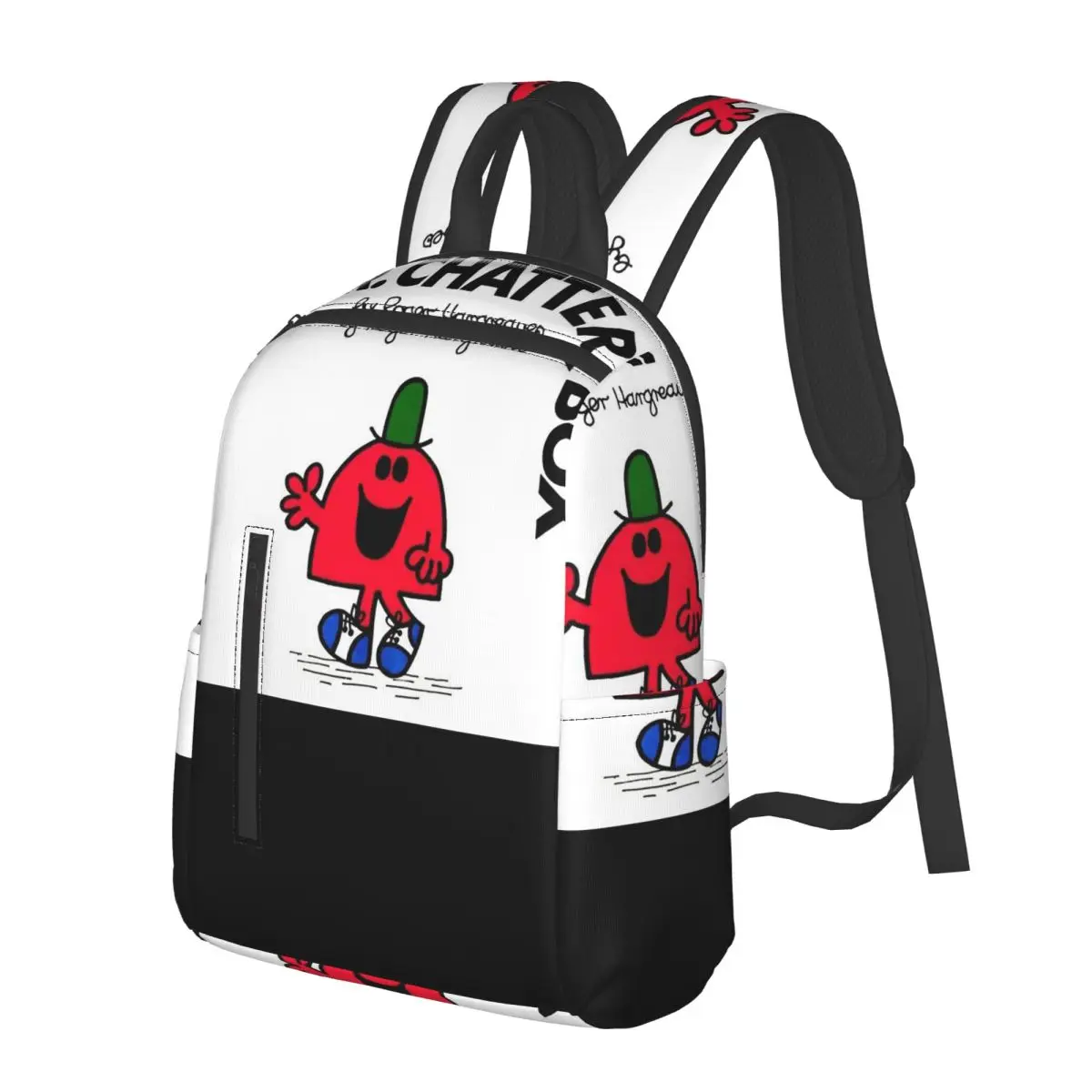 Mr. Men Cute Little Miss Popular 7 Student Backpack School Bag Hiking Travel Daypack for Boys Girls Bookbag Shoulder Bags
