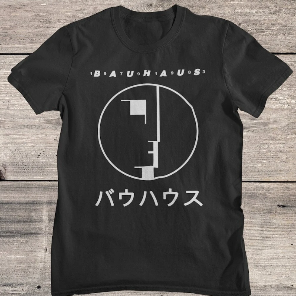 Vintage Bauhaus Band T-Shirt Post Punk Goth Man High Quality Cotton Graphic T Shirts Classic O-neck Unisex Streetwear Tee