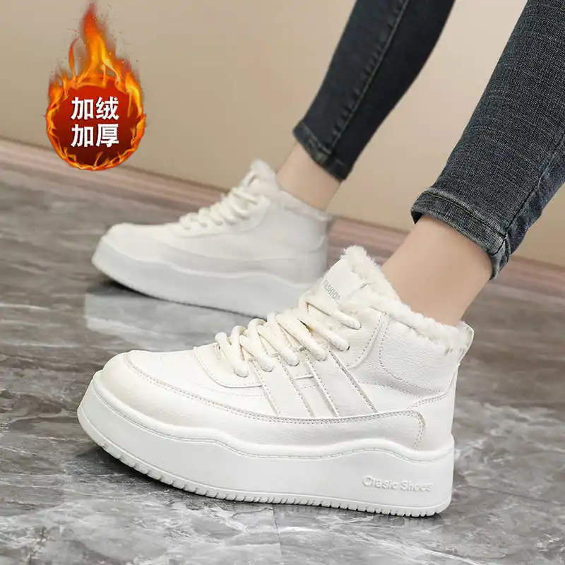 

Обычная кожаная обувь на меховой подкладке, вулканизированные фиолетовые ботинки, женские кроссовки, спортивные кроссовки, топ, роскошная коллекция в продаже