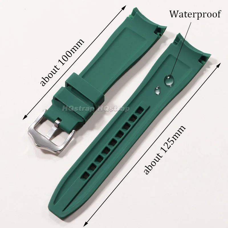 20mm 22mm Rubber Strap High Quality Curved End Silicone Watch Band for Swatch for Moonswatch Bracelet Waterproof Wristband 2042 image 3