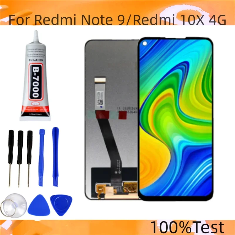 ЖК-дисплей 6,53 дюйма для Xiaomi Redmi Note 9, сенсорный экран для Redmi Note9, M2003J15SC, M2003J15SG, Redmi 10X, с рамкой, оригинал