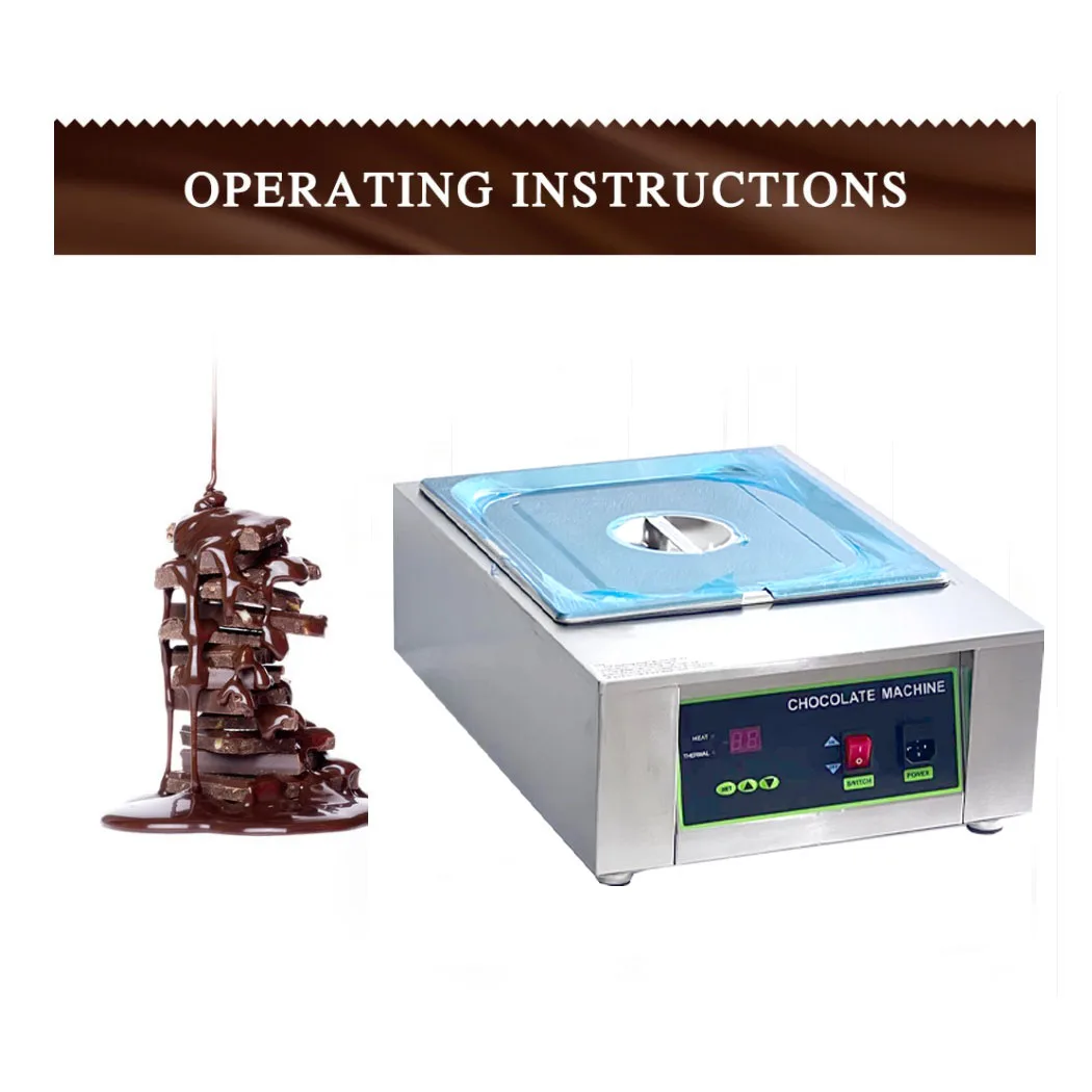 Commercial Digital Chocolate Melting Machine 8KG high-capacity Chocolate Melting Furnace Tempering Machine Heating Stove