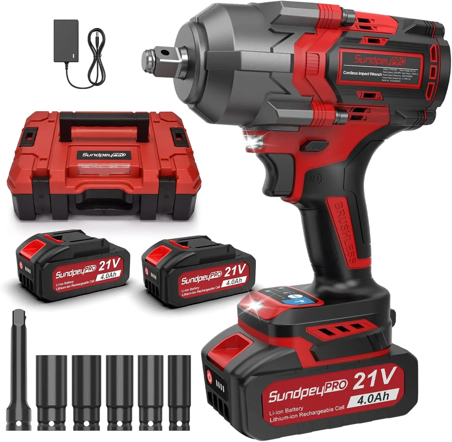 Impact Wrench 900Ft-lbs(1200N·m) - 21V 1/2