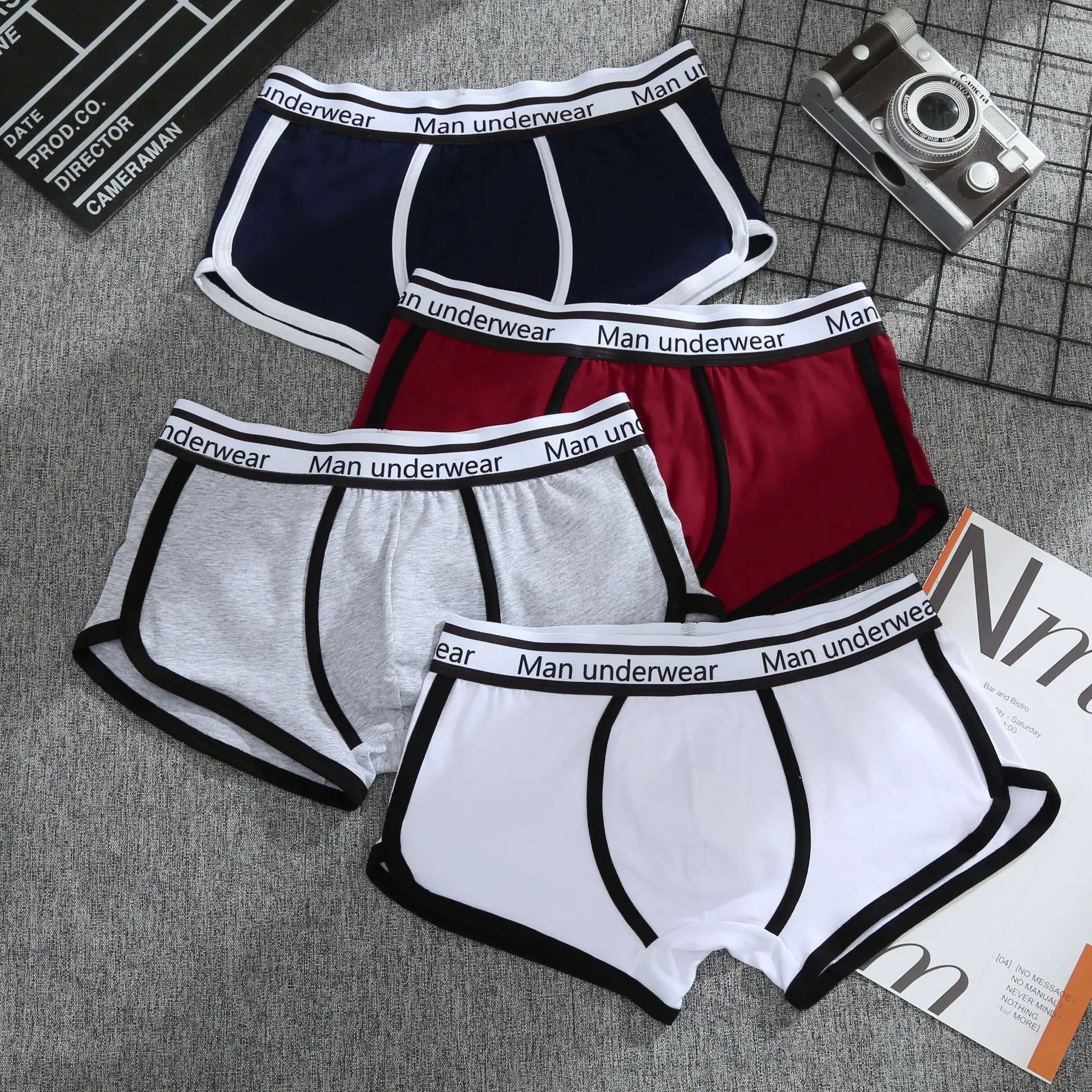 Men\'s Underwear 100% Cotton Boxer Shorts Fashion Casual Boxer Shorts High Quality Sleep Panties Comfortable Breathable Underwear