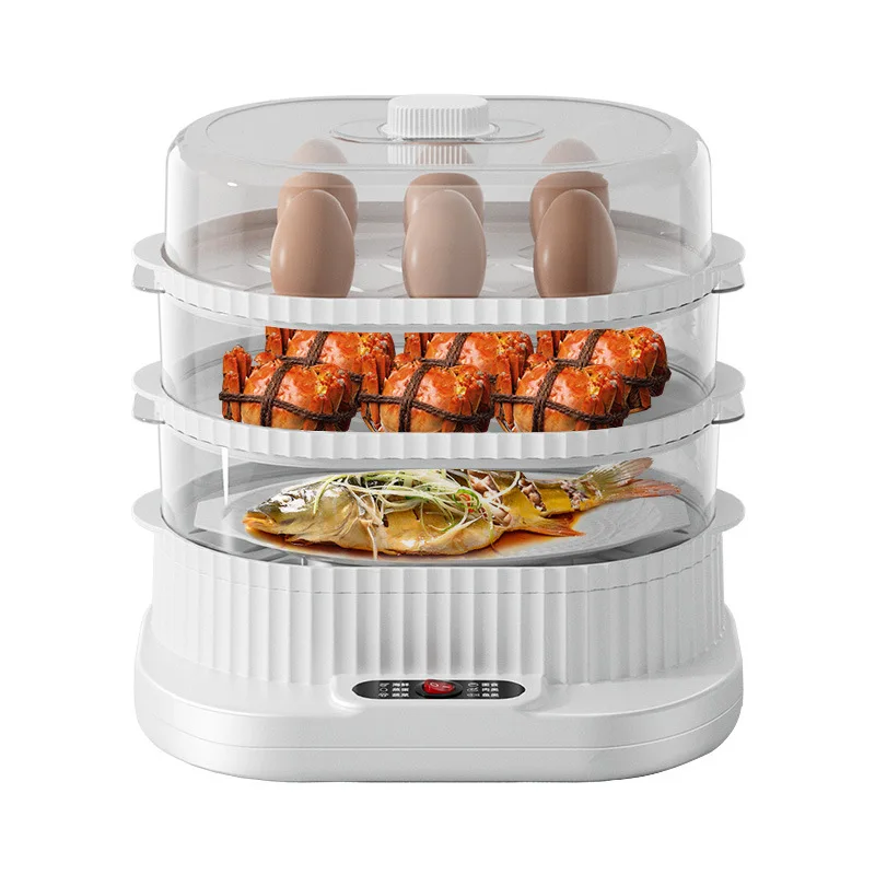 

Electric Steamer Large Capacity Three-Layer Multifunctional Steam Pot Household Cross-Border Product