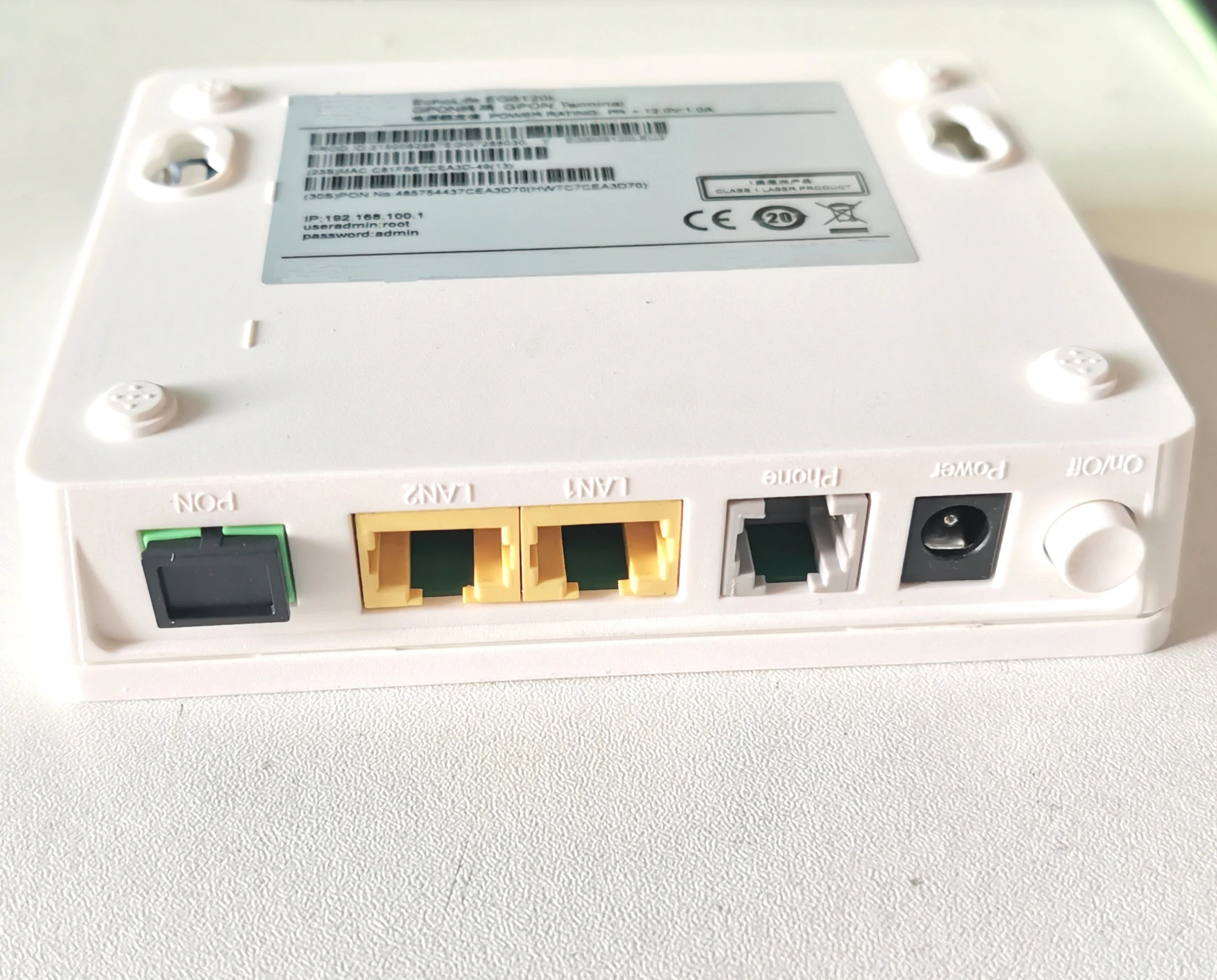 

New EG8120L FTTH GPON ONU ONT 1GE+1FE+1POTS SC APC bare metal interface English firmware