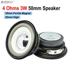 2pcs 4R 3W Loudspeaker 50MM Mini Coke Cans Speaker 36MM External Magnetic Bright Hat White Foam Edge