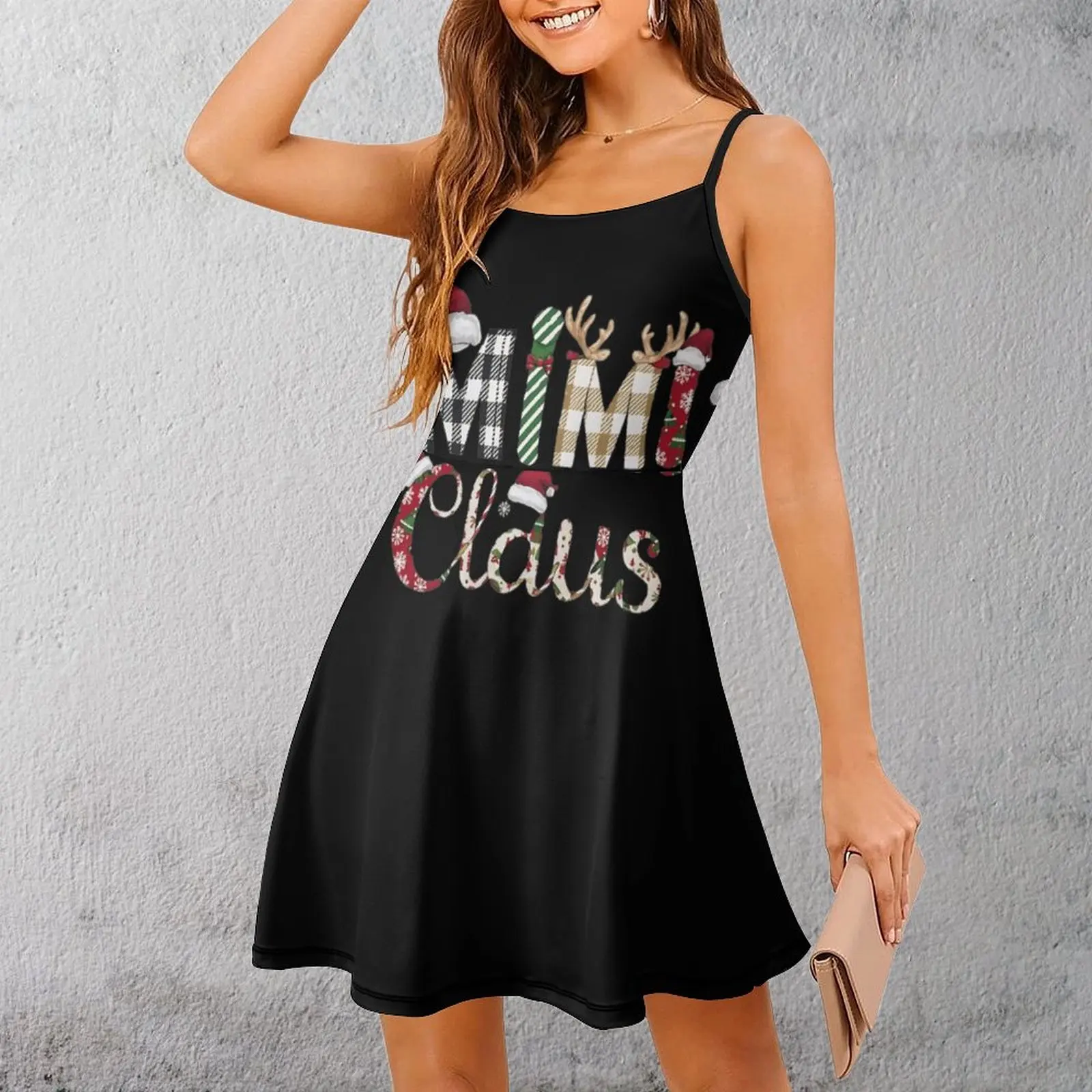 

Christmas Mimi Claus Decor Women's Sling Dress Funny Sarcastic Dresses Hot Sale Sexy Woman's Clothing Cocktails
