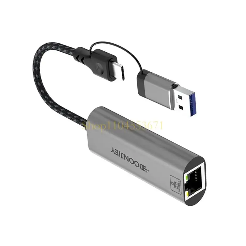 Best Seller Aluminum Alloy USB Type C To RJ45 Converters Support 1000Mbps Fast Speed Internet