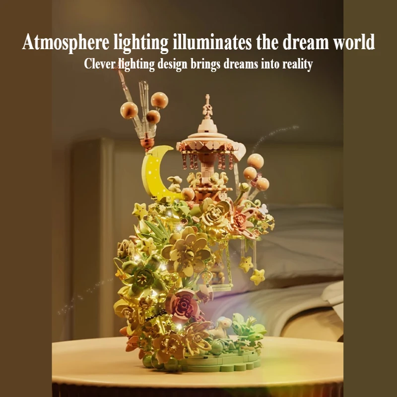 

SEMBO строительный блок цветок мелкие частицы строительный блок сборка DIY головоломка игрушка модель детский подарок на день рождения игрушки декоративные